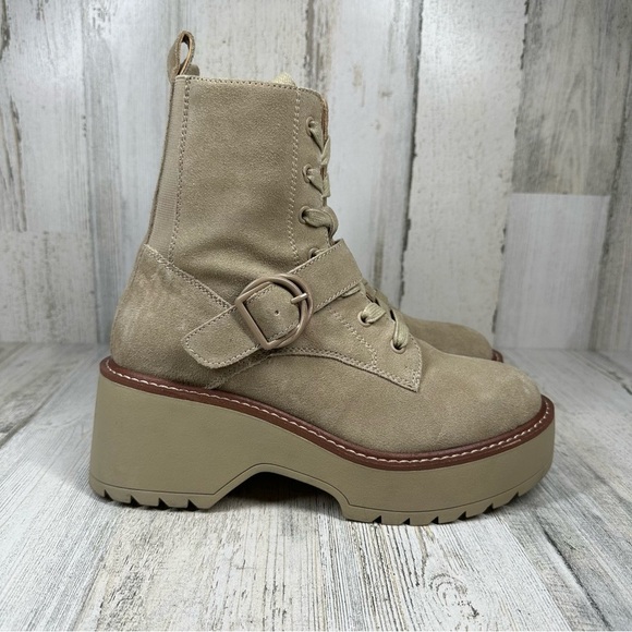 NEW Blondo Grayce Tan Waterproof Platform Lace Up Ankle Bootie #1230 - Picture 10 of 13